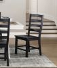 Contemporary Black Finish Side Chairs Set of 2 Dining Wooden Kitchen Dining Furniture Casual Style