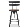 METAL CHAIR WITH WOODEN SEAT