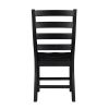 Contemporary Black Finish Side Chairs Set of 2 Dining Wooden Kitchen Dining Furniture Casual Style