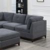 Modular Living Room Furniture Corner Wedge Ash Chenille Fabric 1pc Cushion Wedge Sofa Couch.