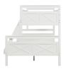 Twin over Full Bunk Bed with ladder, Safety Guardrail, Perfect for Bedroom, White(Old SKU: SM000118AAK-1)