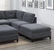 Modular Living Room Furniture Armless Chair Ash Chenille Fabric 1pc Cushion Armless Chair Couch.