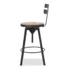 METAL CHAIR WITH WOODEN SEAT