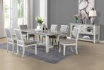 Canova - Gray Marble Top Dining - White