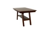 Dining Table Rectangle Dining Table w Shelve 1pc Counter Height Table Only Rubber wood Dark Walnut Finish Dining Room Furniture