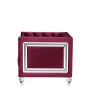 ACME Heibero Chair, Burgundy Velvet 56897