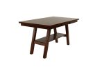 Dining Table Rectangle Dining Table w Shelve 1pc Counter Height Table Only Rubber wood Dark Walnut Finish Dining Room Furniture