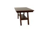 Dining Table Rectangle Dining Table w Shelve 1pc Counter Height Table Only Rubber wood Dark Walnut Finish Dining Room Furniture