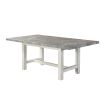 Canova - Gray Marble Top Dining - White