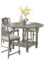 Light Grey Dining Table Round Dining Table 1pc Table Only Open Shelf Acacia Veneer Dining Room Furniture