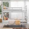 Twin over Full Bunk Bed with ladder, Safety Guardrail, Perfect for Bedroom, White(Old SKU: SM000118AAK-1)