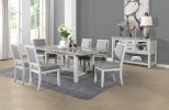 Canova - Gray Marble Top Dining - White