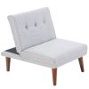 Comfy Mini Couches, Small Recliner Futon Chair with Adjustable Backrest, Armless Living Room Couch for Small Space, Bedroom, Home