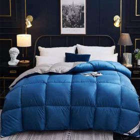 Down Duvet, Winter Duvet, Goose Down Duvet Core, Air Conditioner (Option: Blue-150x200cm-4)